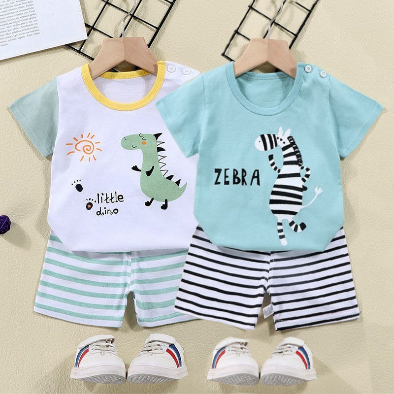 Baby Clothing Gift Set - Camisetas de algodón + Pantalones cortos,