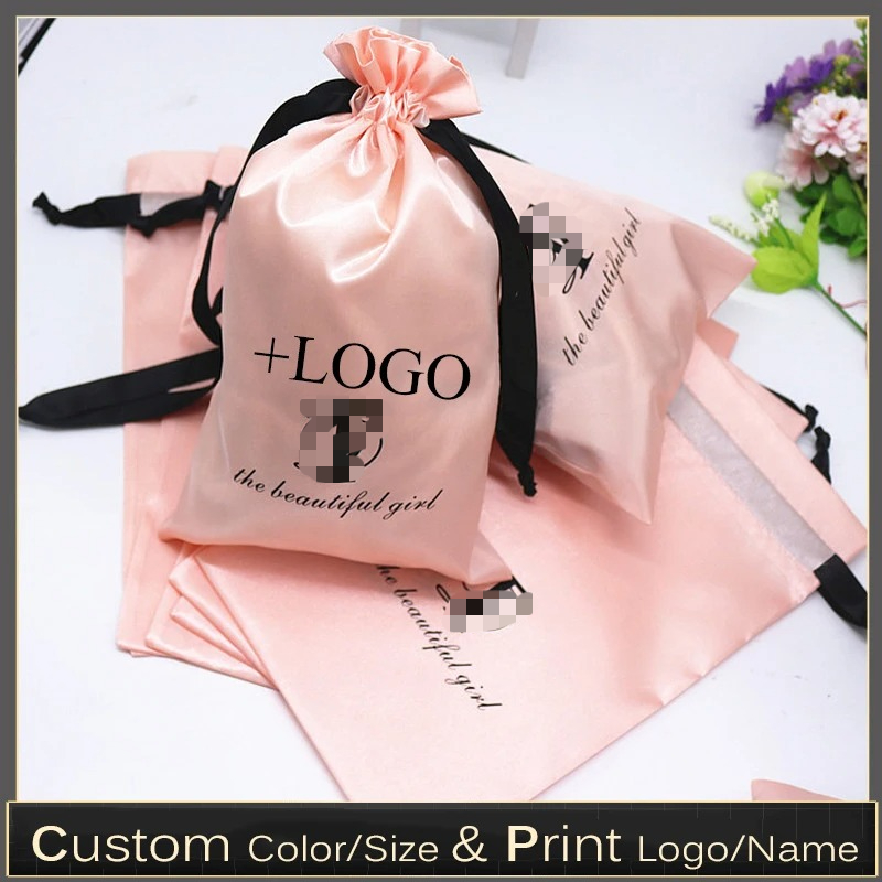 Baby Clothing Gifts - Bolsa de satén de seda rosa