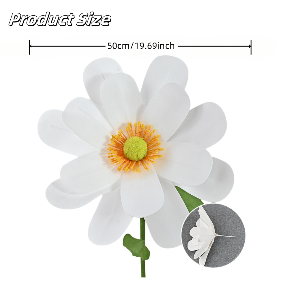 50 Cm flor blanca gigante Arti - Baby Clothing Display reseña y precio