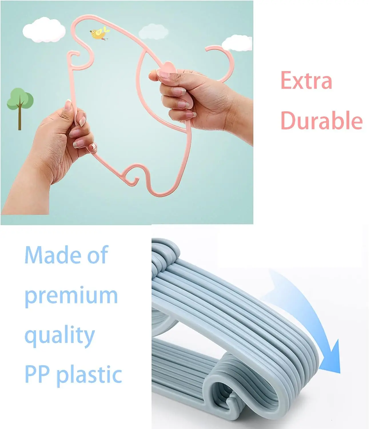 Percheros de Plástico para Rop - Baby Clothing Display reseña y precio
